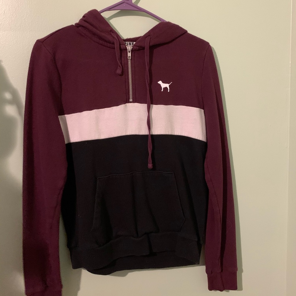 pink hoodie